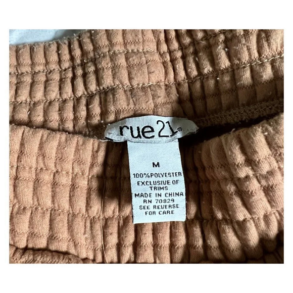 Rue 21 2 piece Brown Cropped Hoodie and jogger set - Picture 6 of 7